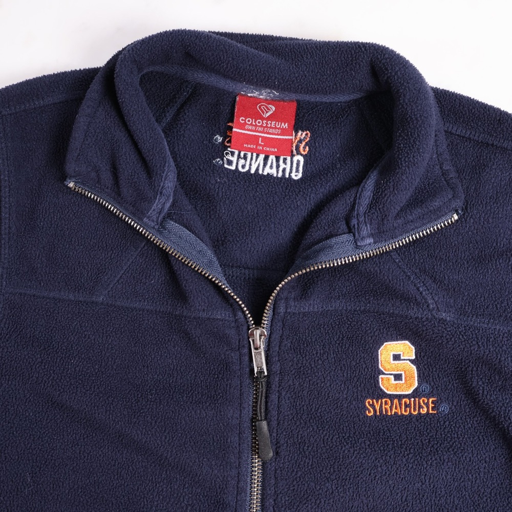 Colosseum Syracuse Orange Navy Blue Full Zip Fleece Jacket Womens Large